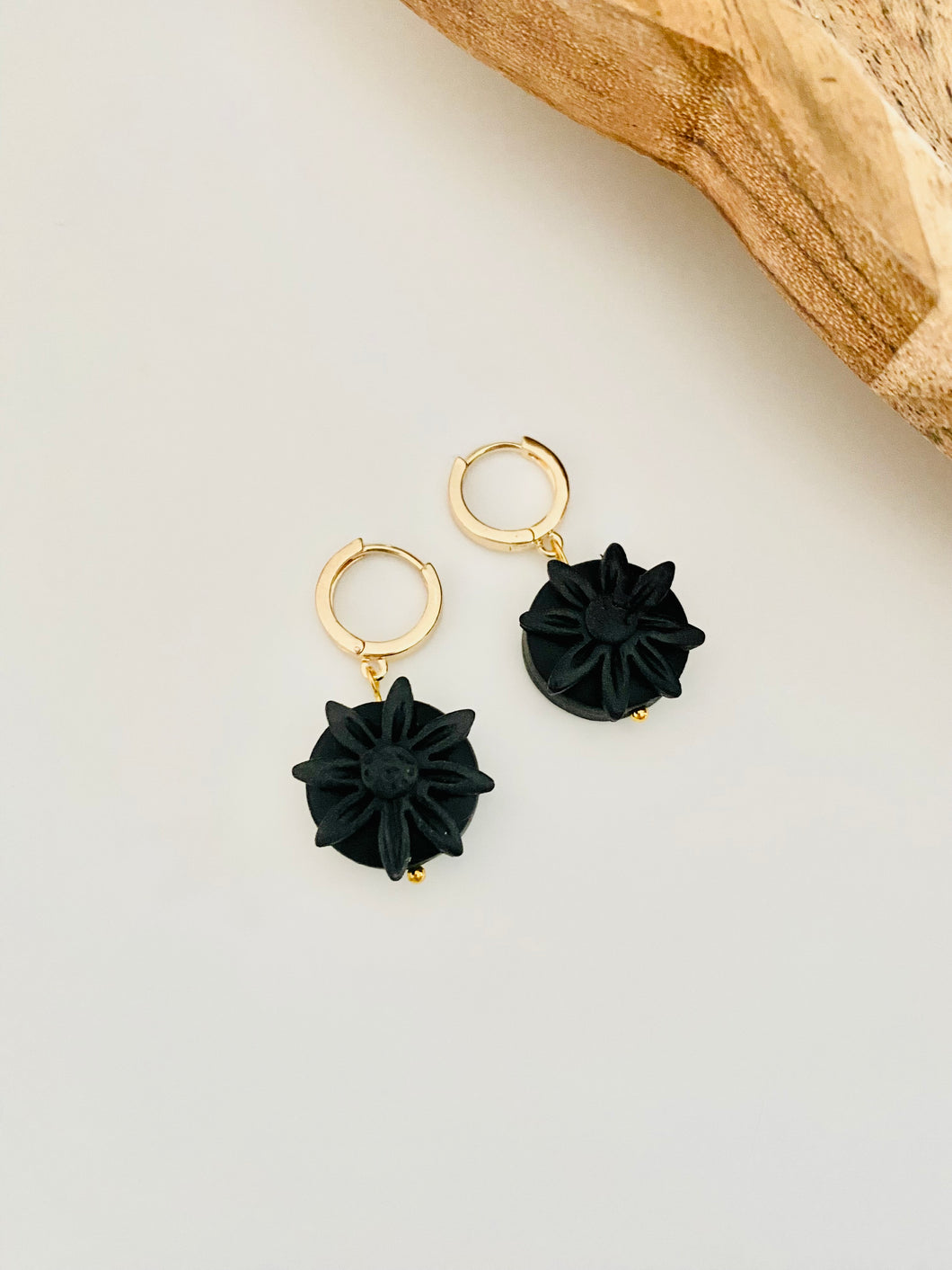 Midnight Bloom Hoops