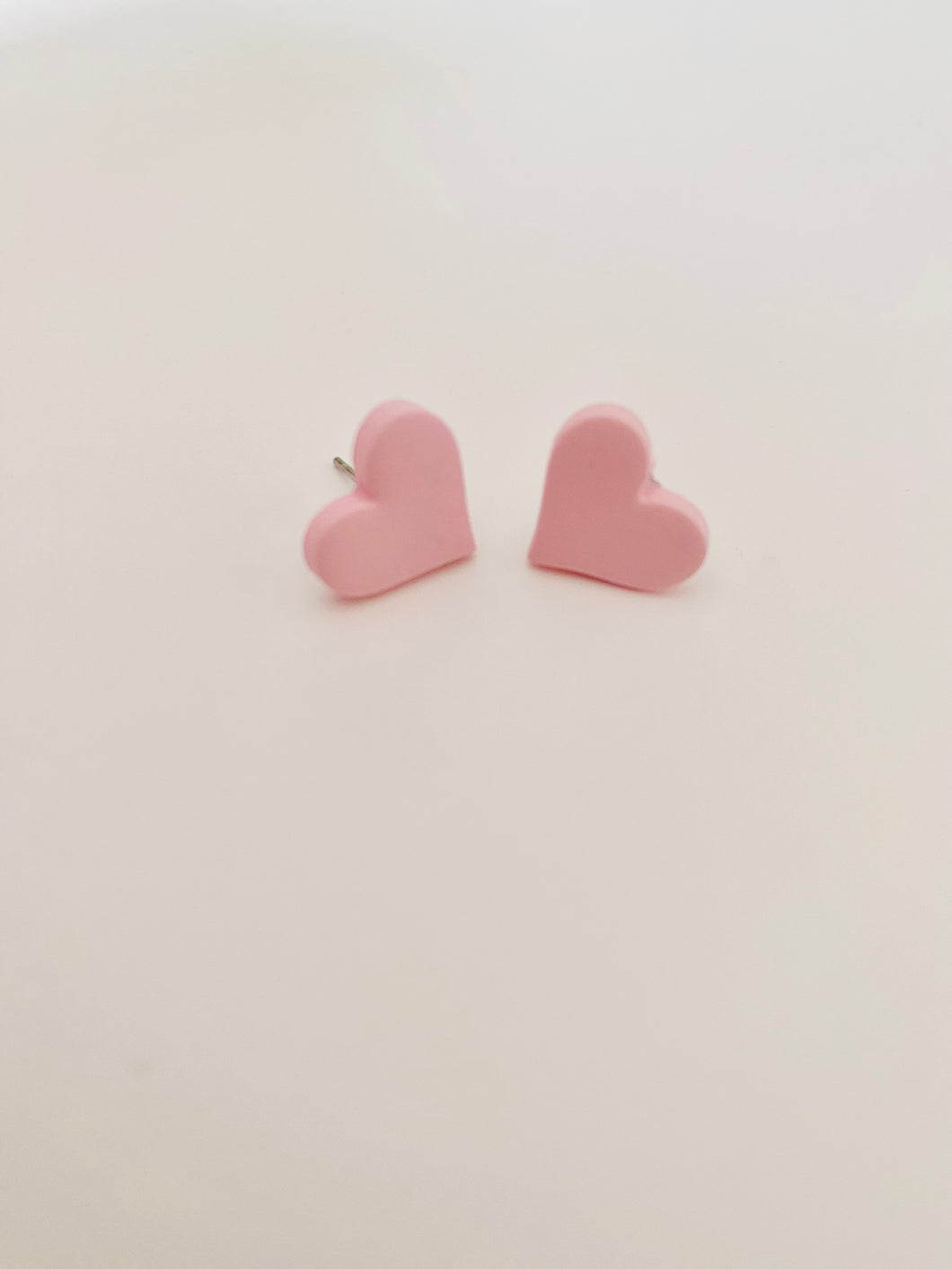 Pink Heart Studs