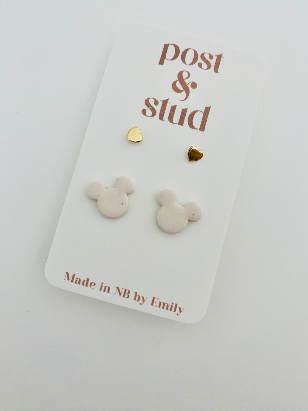 Speckled Mouse Stud Duo