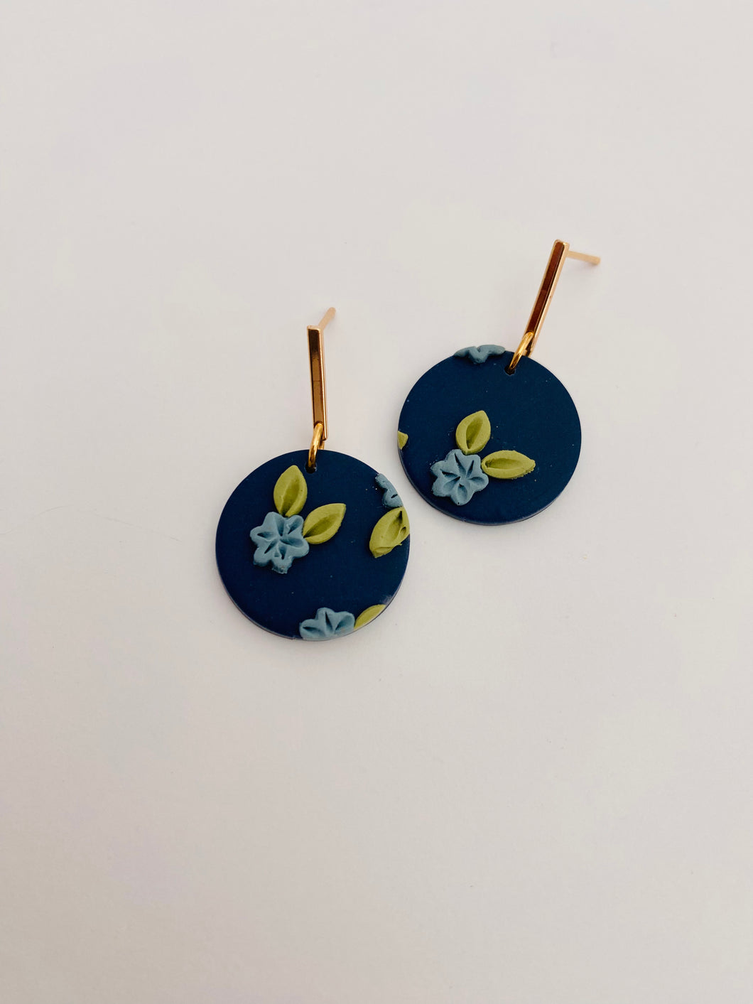 Blue Bloom Coin Dangles