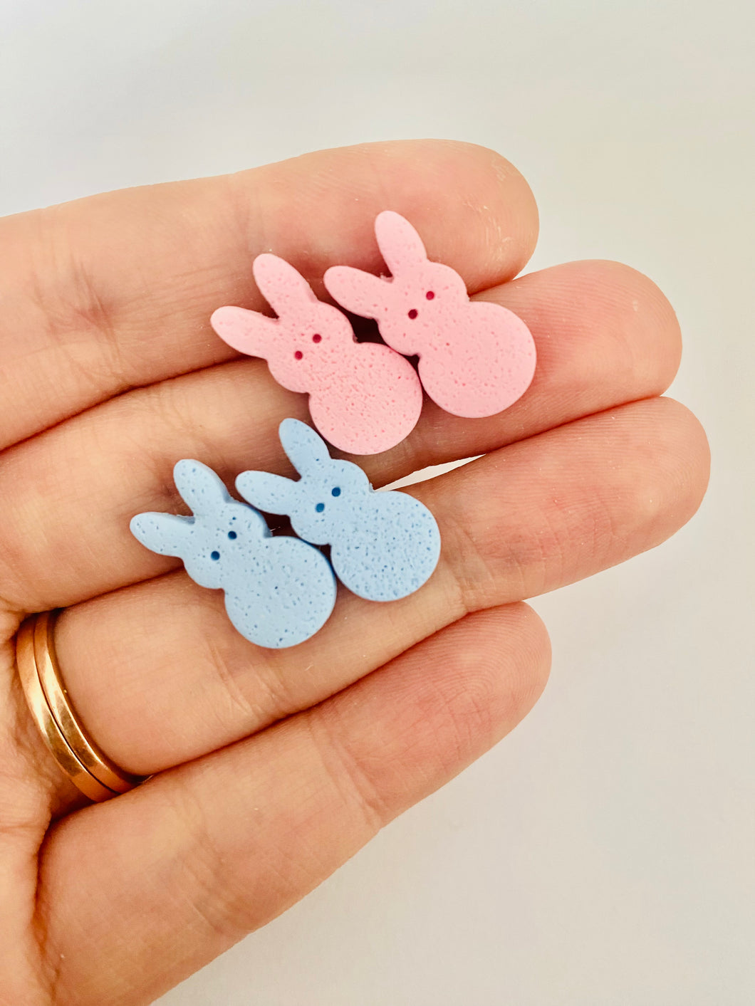 Marshmallow Bunnies- Pink and Blue